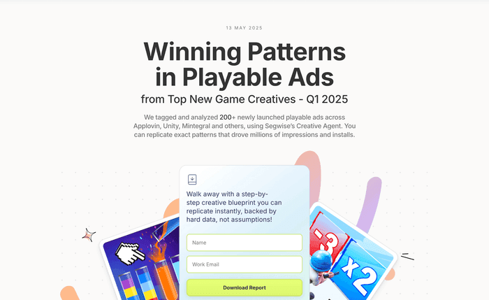 Winning Patterns in Playable Ads from Top New Game Creatives - Q1 2025 report cover