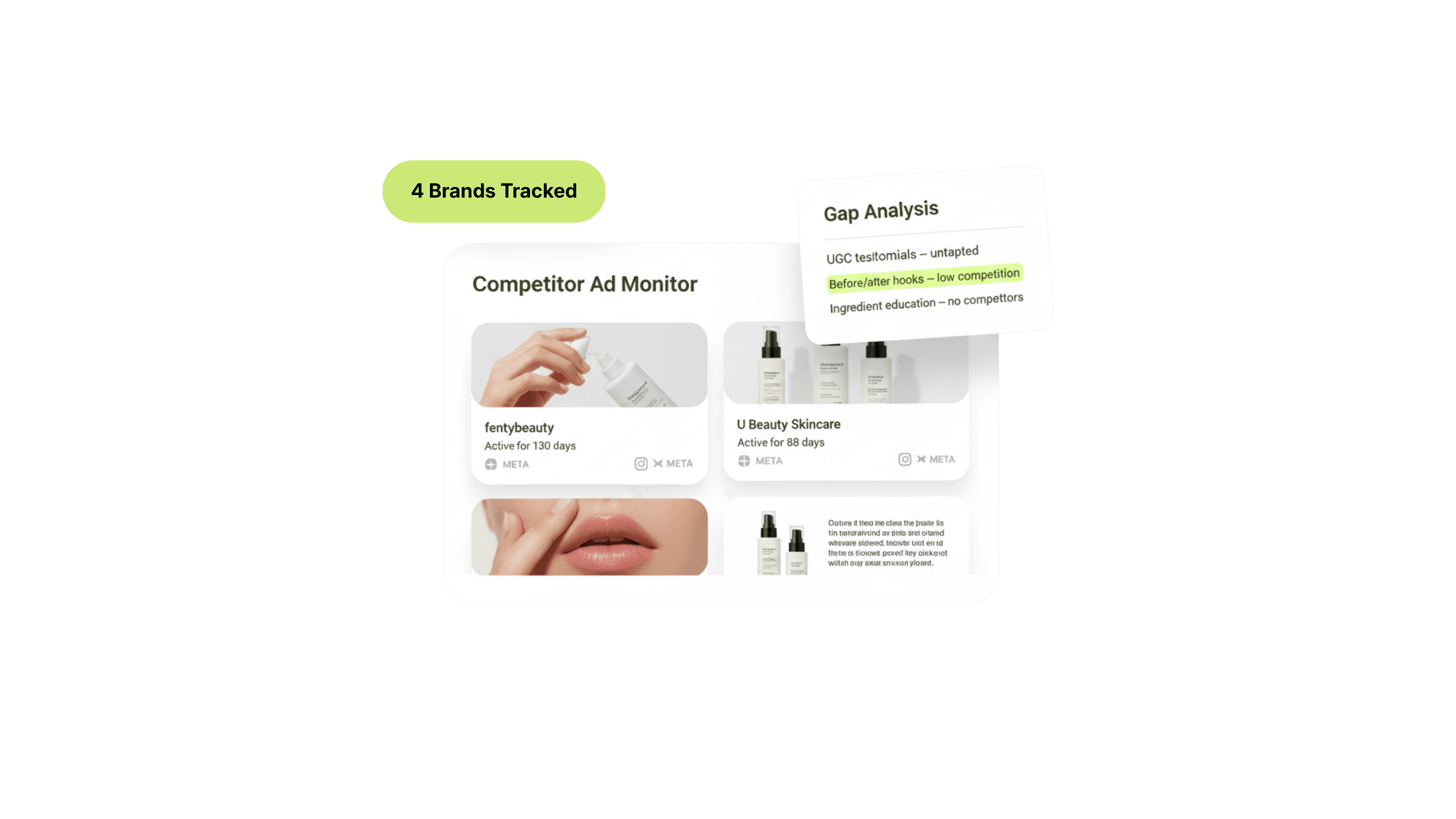 Track and analyze competitor creatives to find untapped angles