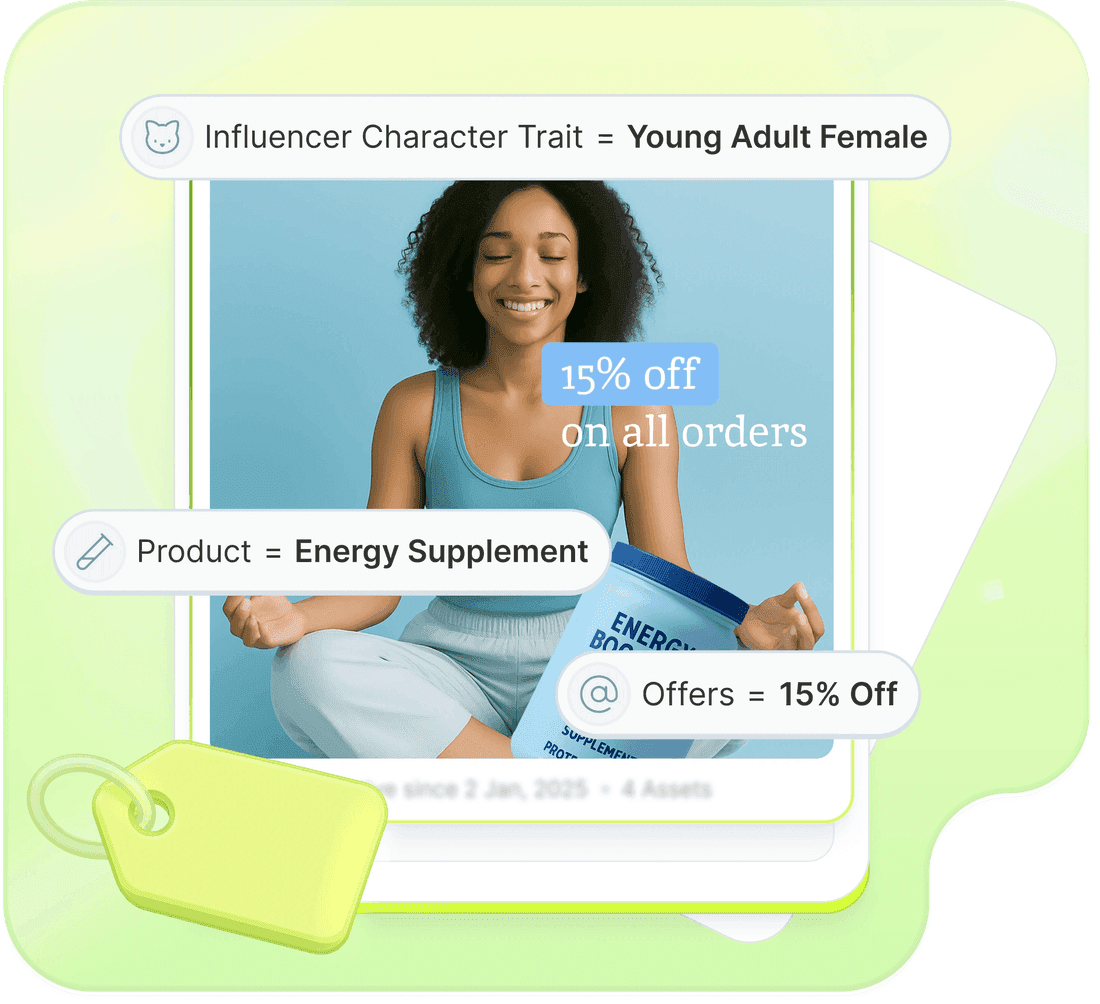 Multimodal AI tagging hooks, characters and colors across ad creatives in Segwise