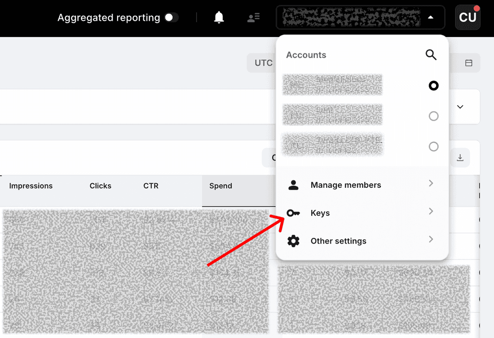 AppLovin Step 1: Fetch Reporting API key from Axon Dashboard screenshot 1