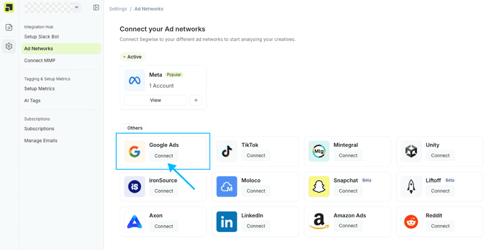Google Ads Step 1: Connect Google Ads screenshot 1