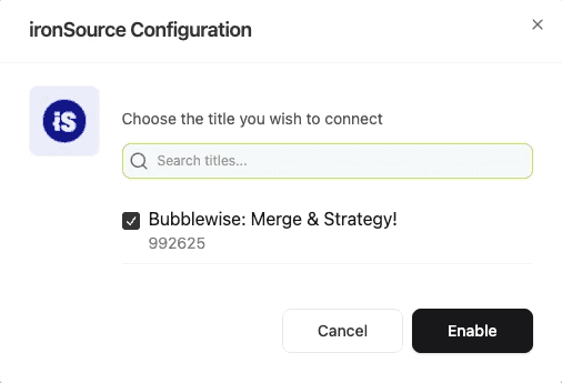 ironSource Step 4: screenshot 1