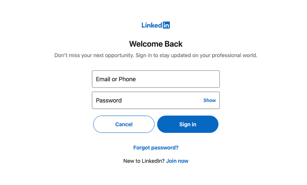 LinkedIn Step 2: Login to your LinkedIn Account screenshot 1