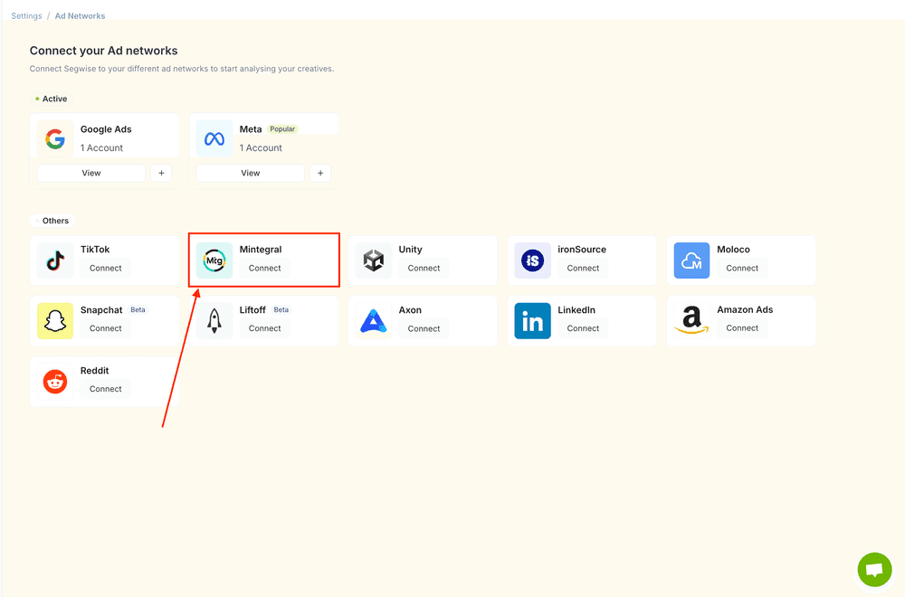 Mintegral Step 2: Connect with Mintegral screenshot 1