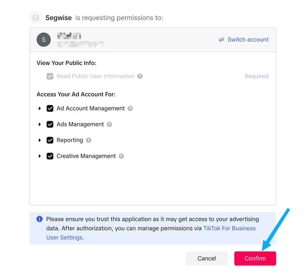 TikTok Step 2: Grant Access on TikTok screenshot 1
