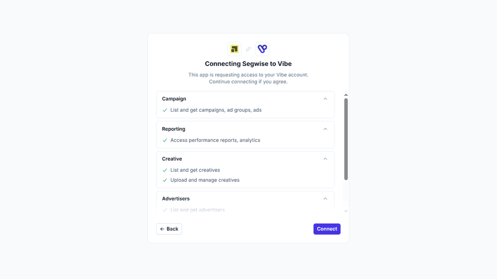 Vibe Step 4: Grant Permissions screenshot 1