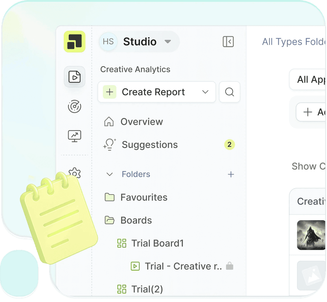 Studio View overseeing multiple apps and campaigns in Segwise